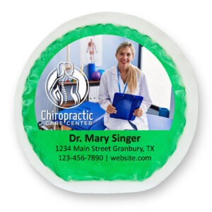 Full Color 6” Round Cloth-Backed Reusable Hot/Cold Gel Packs Green (CB-6RDPL-G4)